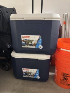 Blue cooler